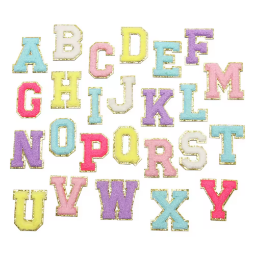 DIY Iron On Letter Chenille Patches