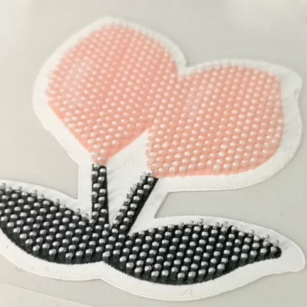 3D silicone brush dots labels