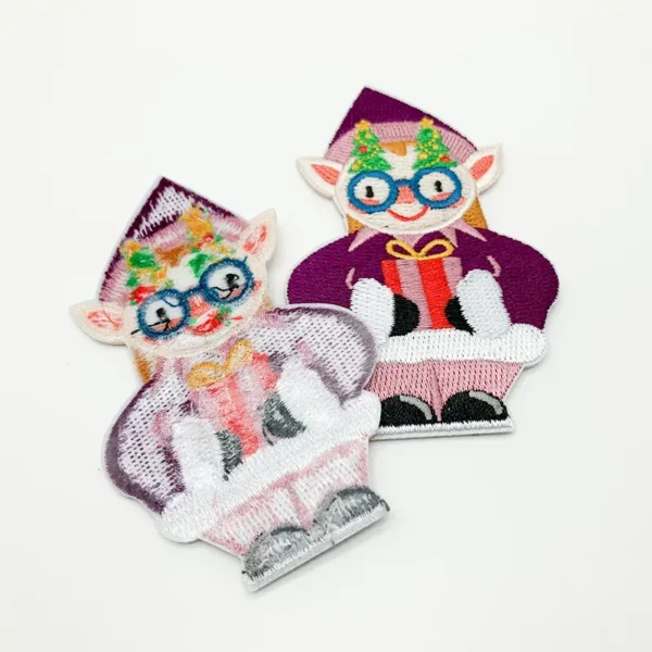 Custom Embroidery Patch with Christmas Elf Design – Image 2