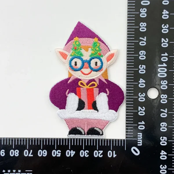 Custom Embroidery Patch with Christmas Elf Design – Image 3