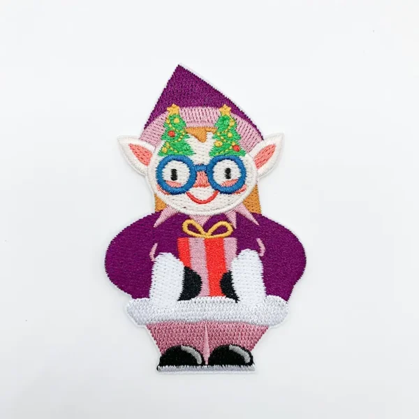 Custom Embroidery Patch with Christmas Elf Design