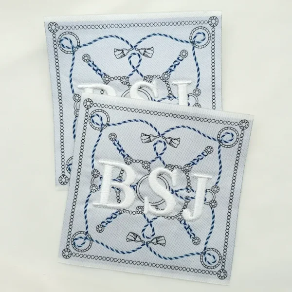 Custom Embroidered Patches in Classic White Square - 이미지 2