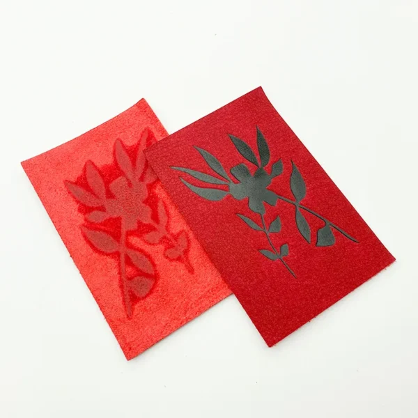 Custom Leather Patches – Embossed & Heat-Pressed Designs - Imagen 2