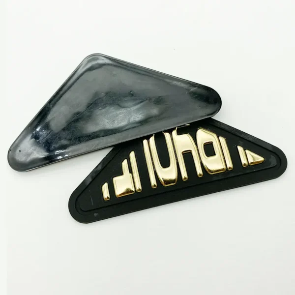 Triangle Custom PVC Patch with Metallic TPU Design - Image 3