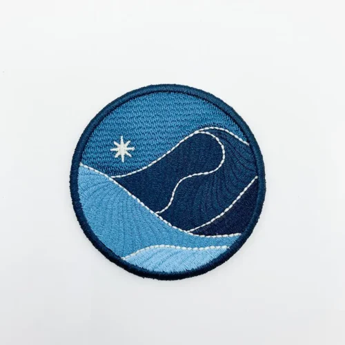 Blue Custom Velcro Embroidered Patches for Hats