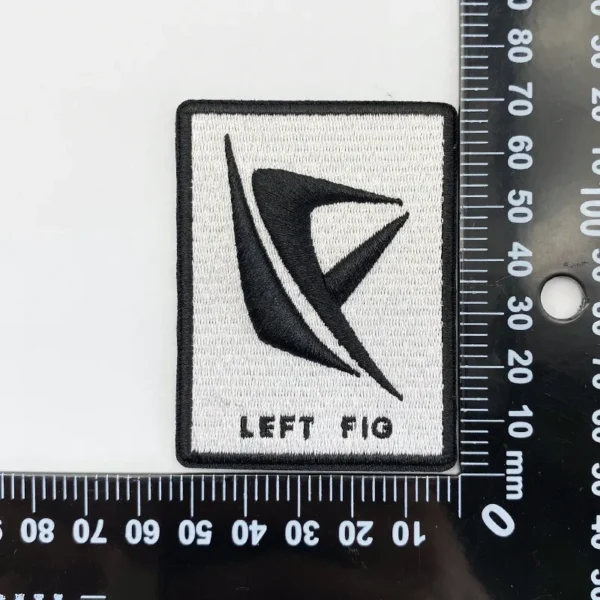 Embroidered Custom Patch for Backpacks – Black Border with Bold Black Text Design - 이미지 4