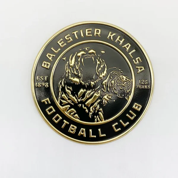 Gold TPU Patch for Handbags – Black Base with Metallic Gold Text