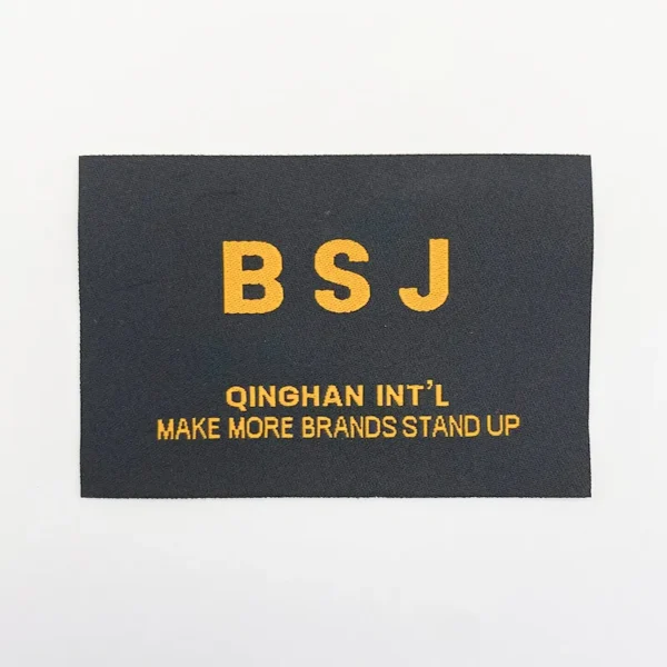 High Quality Woven Patches for Sweatshirts – UV Reflective Anti-Counterfeit with Yellow Text - Imagem 2