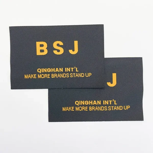 High Quality Woven Patches for Sweatshirts – UV Reflective Anti-Counterfeit with Yellow Text - Imagem 4