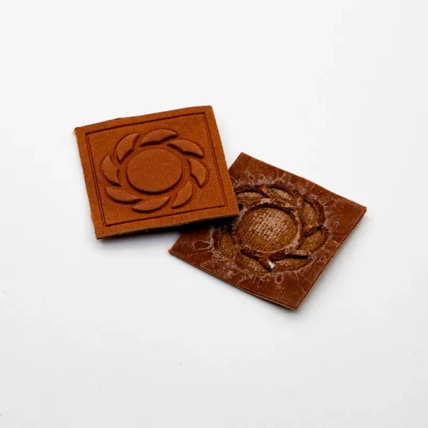 Leather Hat Patches with Embossed Designs - Image 3