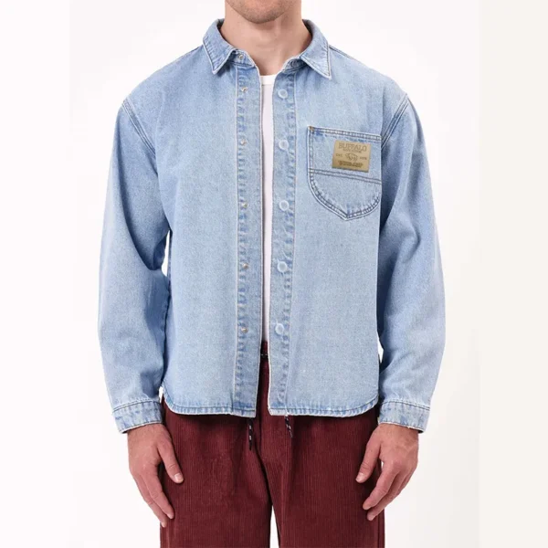 ⁦Patches on Leather Jacket – Pressed Inset Lettering Design⁩ - الصورة ⁦4⁩