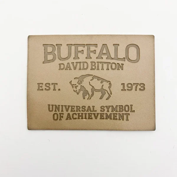 Patches on Leather Jacket – Pressed Inset Lettering Design