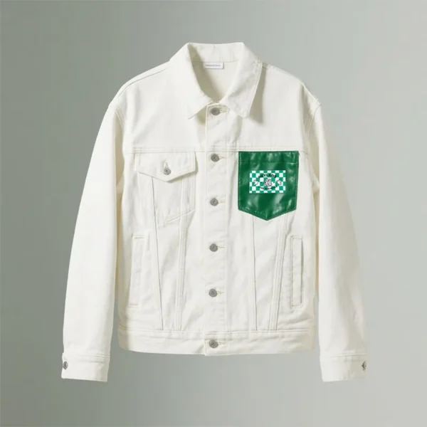 Mosaic Printing on Leather Jacket with Embossed Text and Graphics – Bild 5