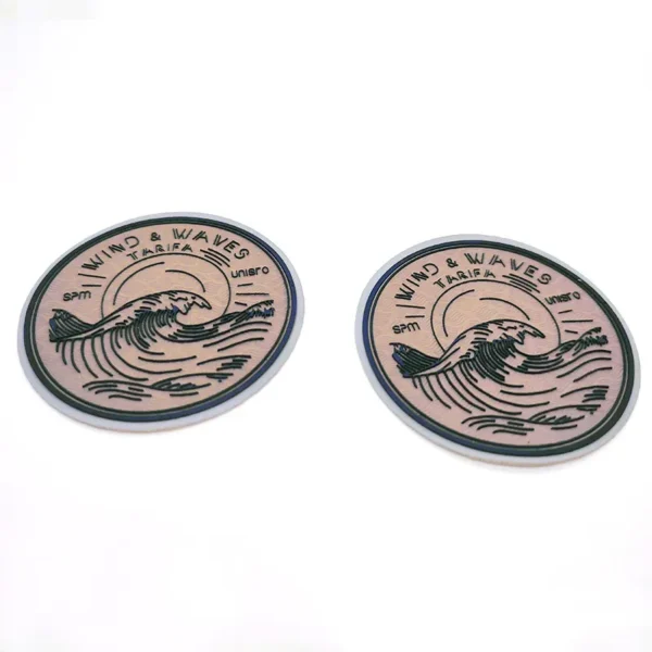 ⁦Custom Patches PVC for Clothing – Waves Design in Yellow and Black⁩ - الصورة ⁦6⁩