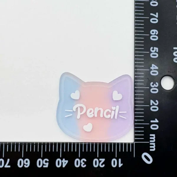 Cute Cat PVC Custom Patch for Bags – Pink Style - 이미지 3