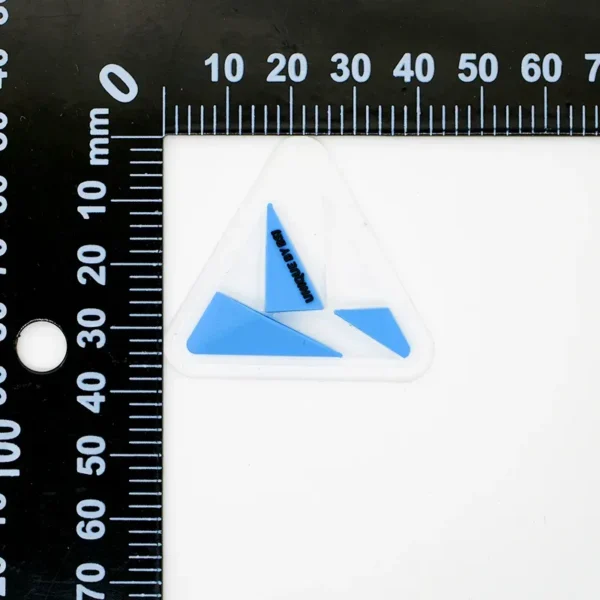 Geometric Blue PVC Custom Patches for T-Shirts - Image 4
