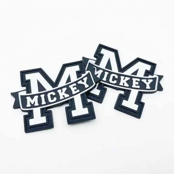 Custom PVC Patches for Hats – Letter M Design with Black Border – Image 2