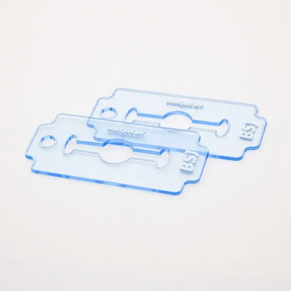 Transparent Blue Razor PVC Patch for Backpacks - 画像 (3)