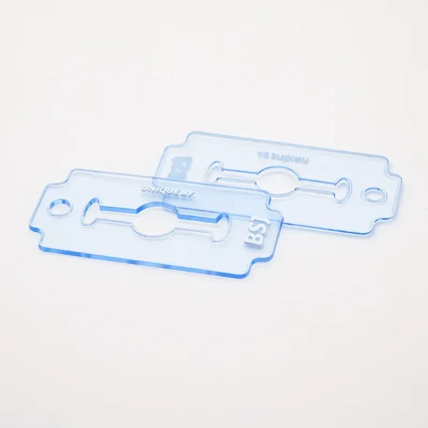 Transparent Blue Razor PVC Patch for Backpacks - 画像 (2)