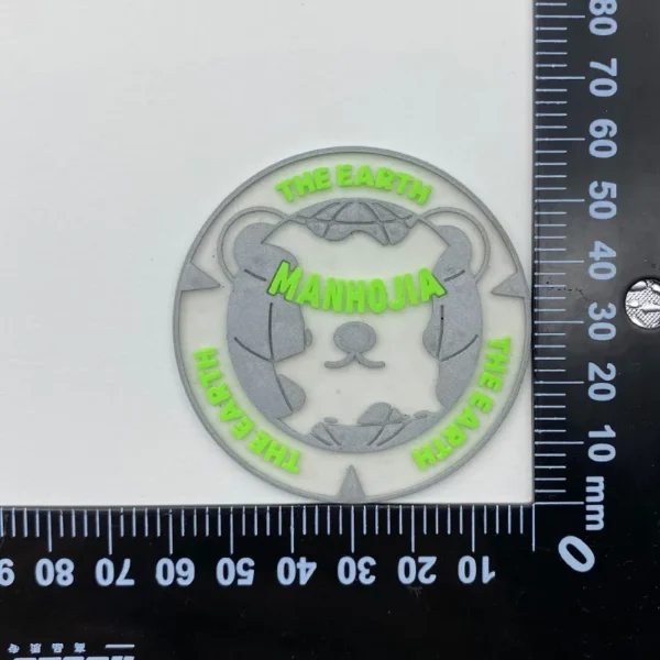 Fluorescent Green Bear PVC Rubber Patch — изображение 4