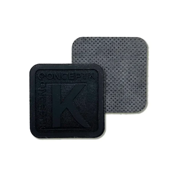 Black Textured Silicone Patch for Backpacks - Image 2