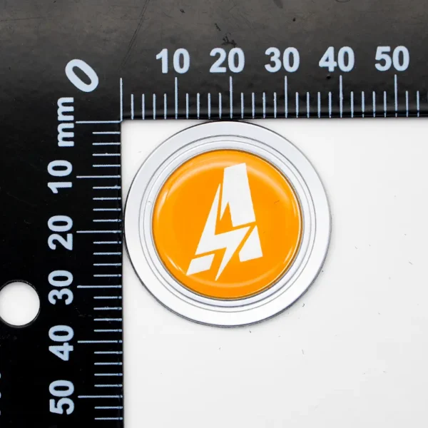 Yellow & Silver TPU Badges for Jackets - Imagen 4