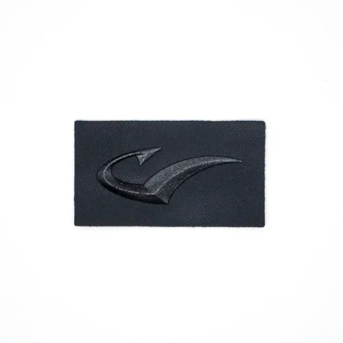 Étiquette en silicone imprimée en 3D – Étiquette en cuir noir gaufré
