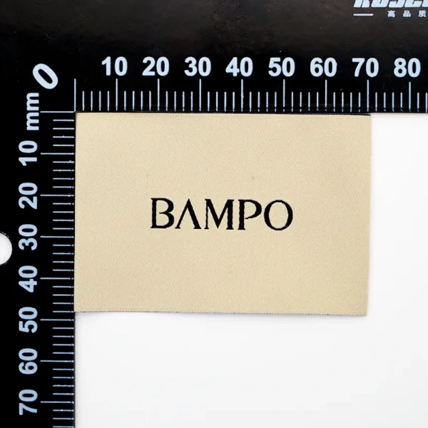 Blank Woven Patches – Beige Foldable Custom Label - 画像 (4)