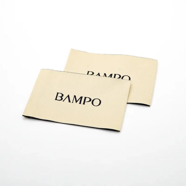 Blank Woven Patches – Beige Foldable Custom Label - 画像 (3)