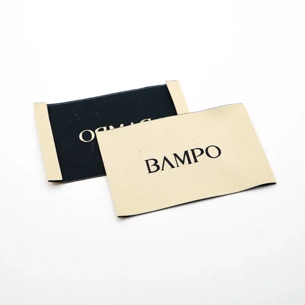 Blank Woven Patches – Beige Foldable Custom Label - 画像 (2)