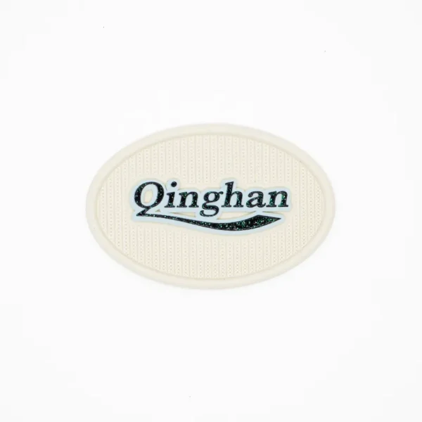 3D Printed Silicone Patch – Hat Oval Glitter Design