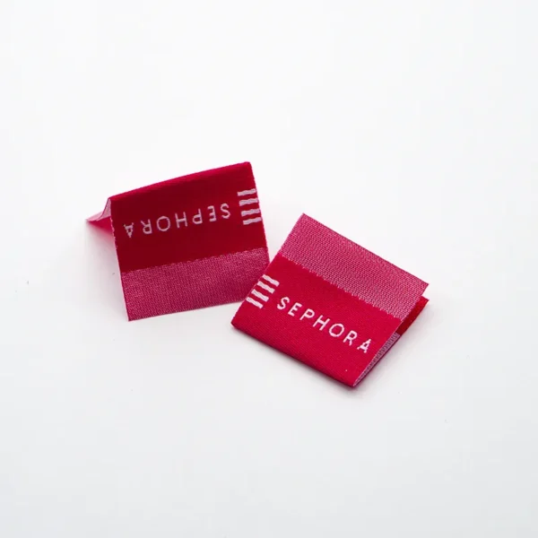 Stylish Cloth Adhesive Patch – Pink with White Text - 画像 (2)