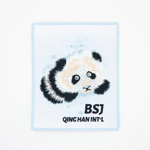Custom Logo Embroidered Patches – Panda Cute Design