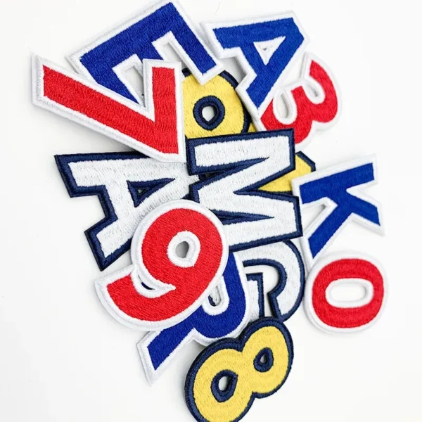 Custom Made Embroidery Patches – Red Letter “O” with White Edge - Image 4