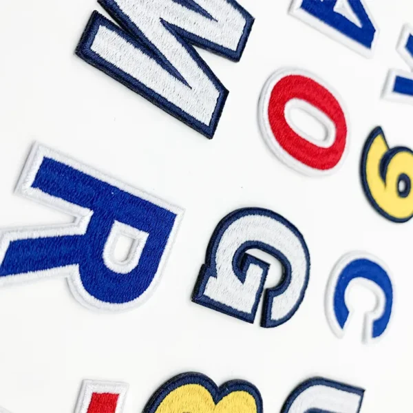 Custom Made Embroidery Patches – Red Letter “O” with White Edge - Image 3