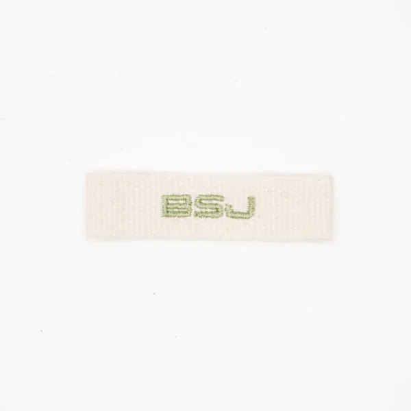 Small Beige Embroider Patch – Green “BSJ” Label