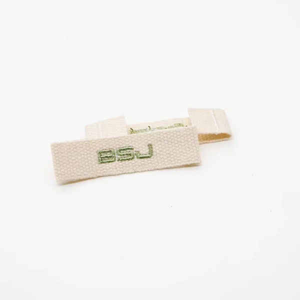 Small Beige Embroider Patch – Green “BSJ” Label - Image 2