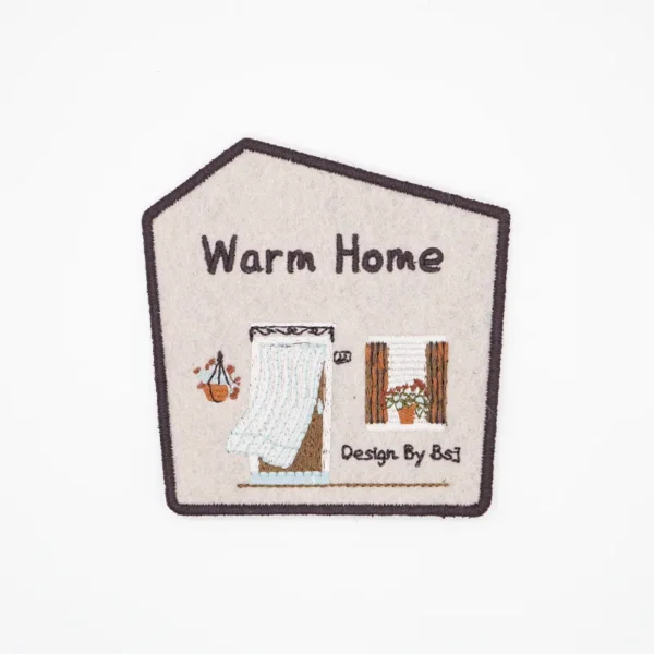 Embroidered Patch Custom with House-Shaped Design