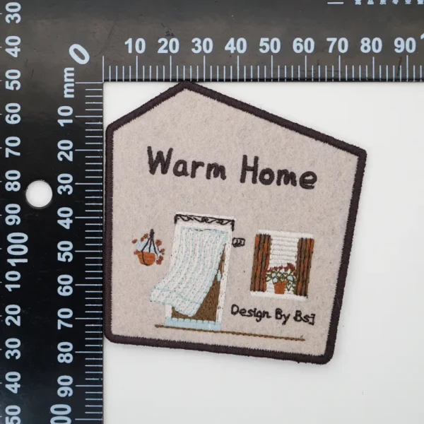 Embroidered Patch Custom with House-Shaped Design - Image 4