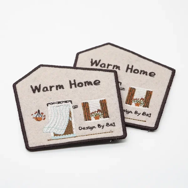 Embroidered Patch Custom with House-Shaped Design - Image 3