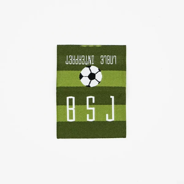 Football Patches with Green-Blue Stripes for Hats