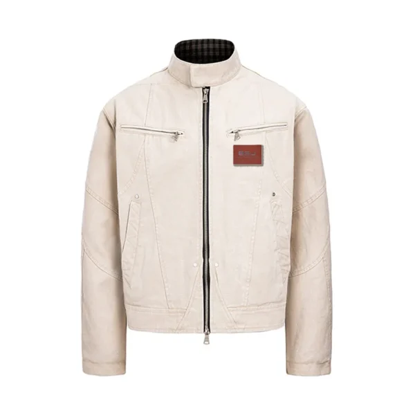 Leather Jacket With Patches - TPU Patch – BSJ Label - Image 5