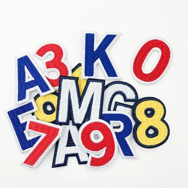Make Custom Embroidered Patches – Letter “K” Blue & White - Image 2