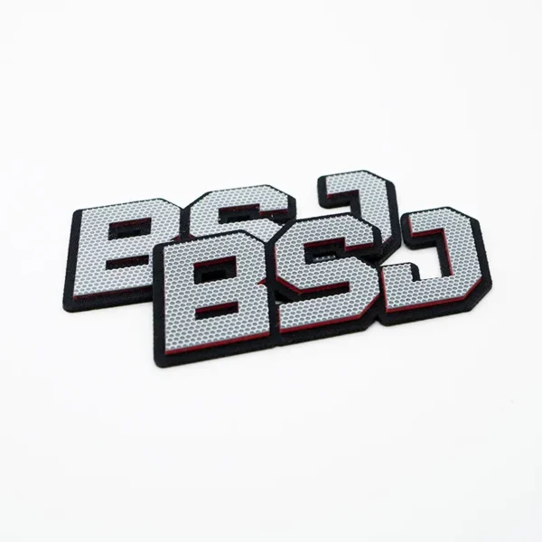 Silver Name Patch Backpack – BSJ Mesh Letter Design - 이미지 3