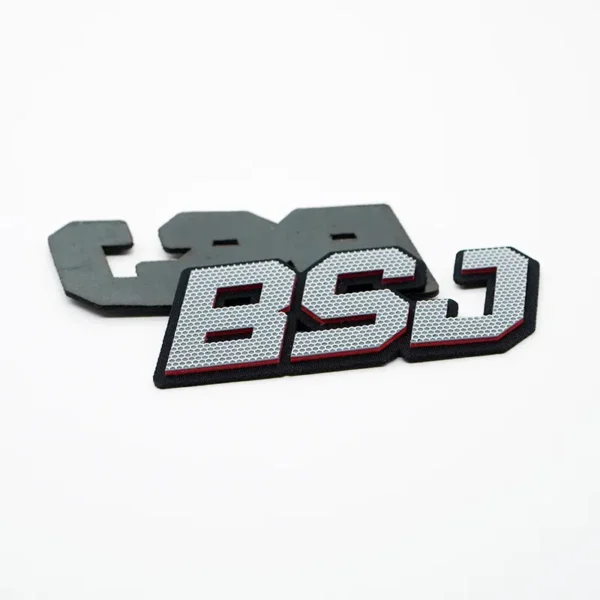 Silver Name Patch Backpack – BSJ Mesh Letter Design - 이미지 2