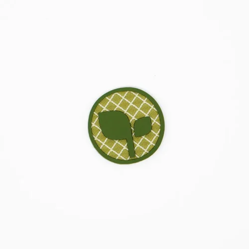 Ordina toppe ricamate online - Toppa ricamata ispirata con germoglio verde