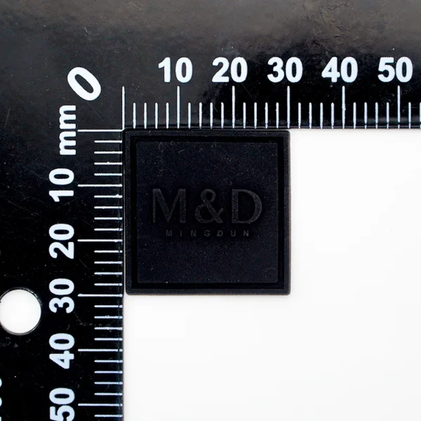 Minimalist Black Patch Designs – Square Rubber Label - immagine 4