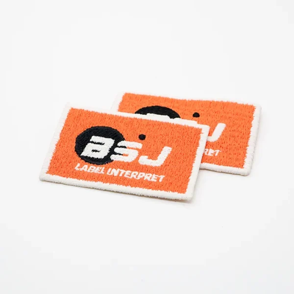 Patches Custom Embroidered – Orange Base with Black Dots - Image 3