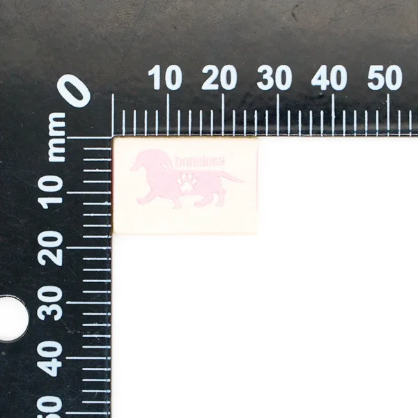 Personalized Woven Labels For Clothing – Pink Dachshund & Paw Print Tag - Image 5