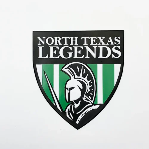Etiquetas TPU personalizadas impressas com design de escudo para camisas